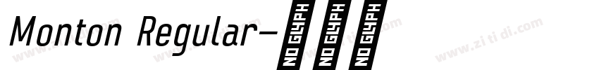 Monton Regular字体转换